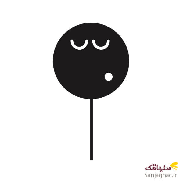 تصویر تاپر شکلک فوت کردن شمع مشکی