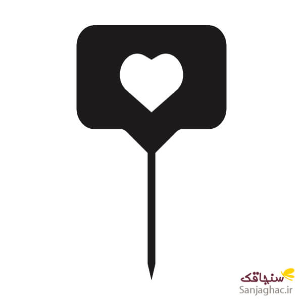 تاپر عشق مدل قلب اینستاگرام مشکی
