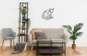 استیکر دیواری چوبی گربه ، استیکر چوبی دیواری گربه، استیکر دیواری گربه، استیکر چوبی گربه