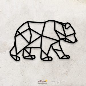 استیکر دیواری چوبی خرس قطبی، استیکر چوبی دیواری خرس، استیکر دیواری خرس