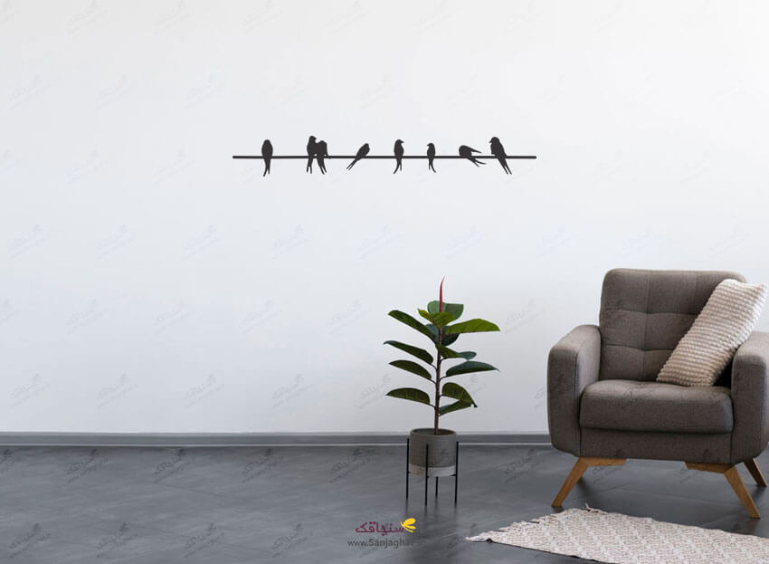 استیکر دیواری چوبی پرستو - تصویر 4