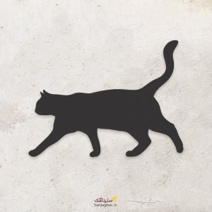 Cat design wooden wall sticker 1