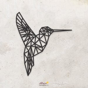 استیکر دیواری چوبی مرغ مگس خوار، دیوارکوب چوبی مرغ مگس خوار، استیکر دیواری چوبی، دیوارکوب چوبی، استیکر دیواری چوبی فانتزی، استیکر چوبی مدل نقطه و خط