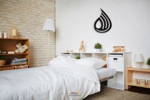 Wooden wall sticker designed by Allah 3