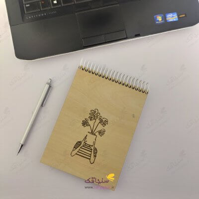 دفترچه چوبی گلدون احساس