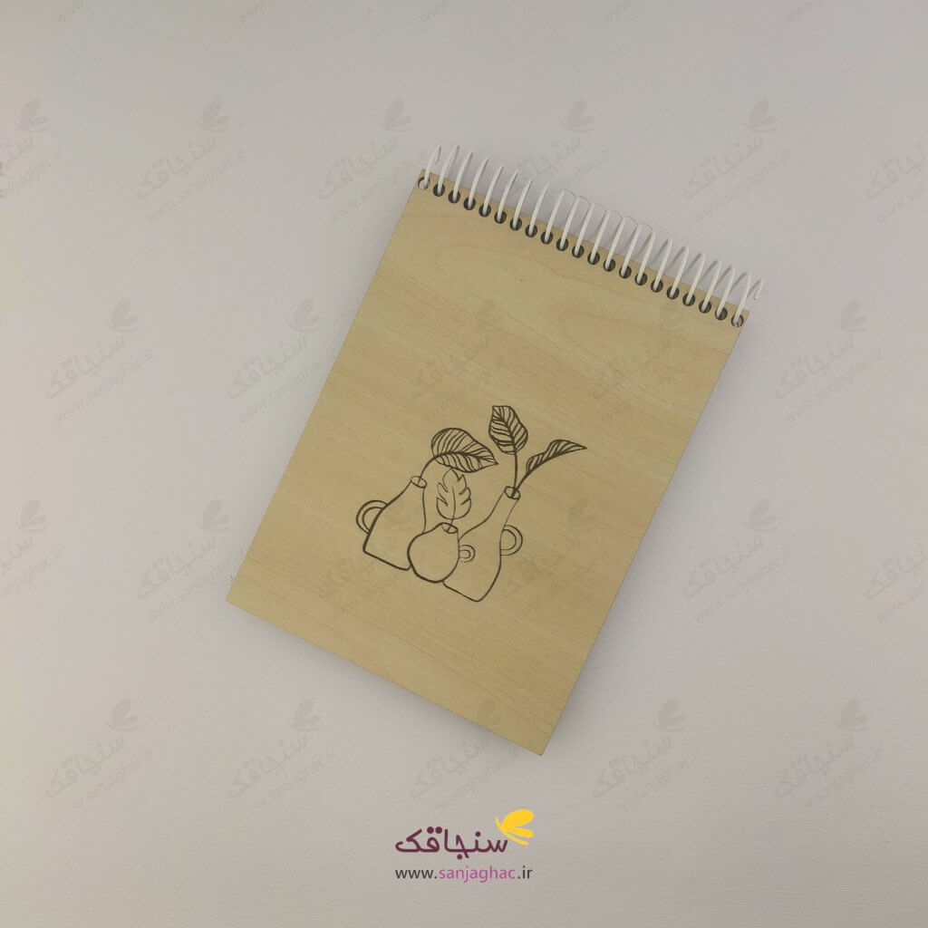 دفترچه چوبی گلدون
